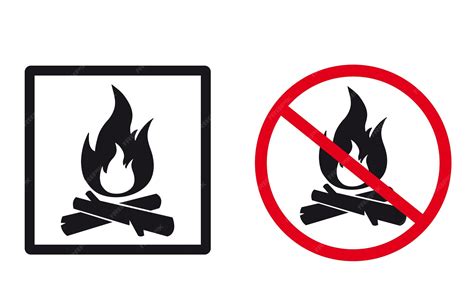 Señal de prohibición de hacer fuego en zonas forestales