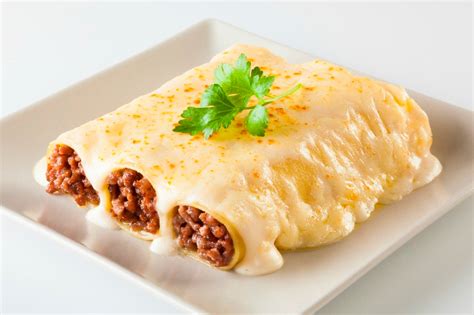 Canelones gratinados listos para servir