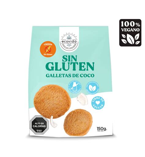 Variedad de galletas de coco sin gluten y sin azúcar
