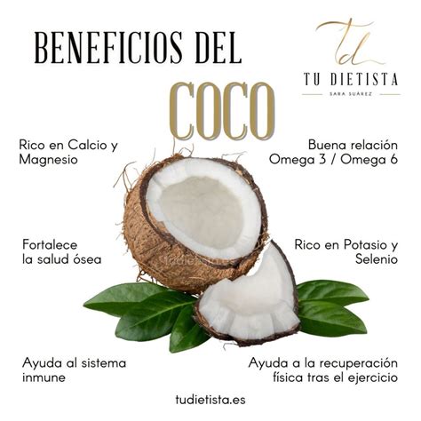 Infografía sobre los beneficios del coco y el plátano