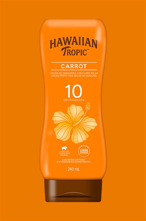 Ingredientes clave de la loción solar Hawaiian Tropic Carrot