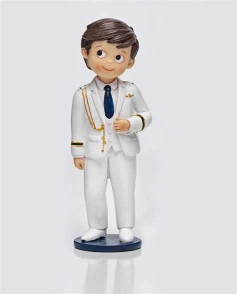 Figura de tarta de comunión niño almirante