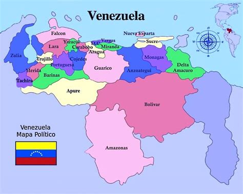 Mapa de Venezuela destacando regiones con variantes de empanadas