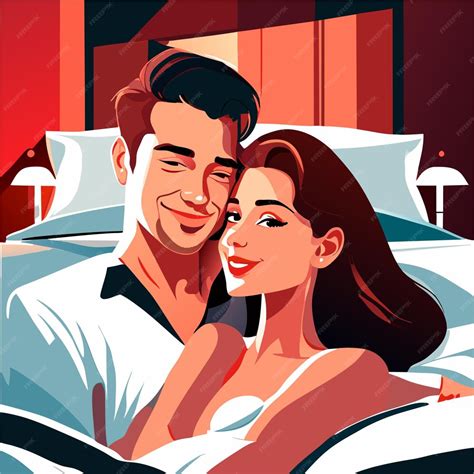 Pareja creativa en la cama