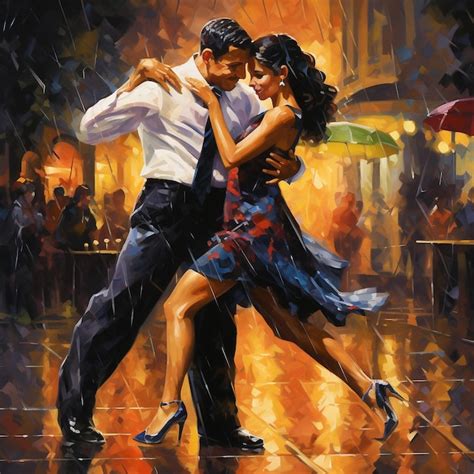Pareja bailando salsa con alegría
