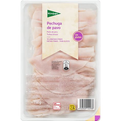 Envase de pechuga de pavo ecológica en lonchas