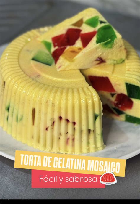 Torta de gelatina mosaico para fiestas