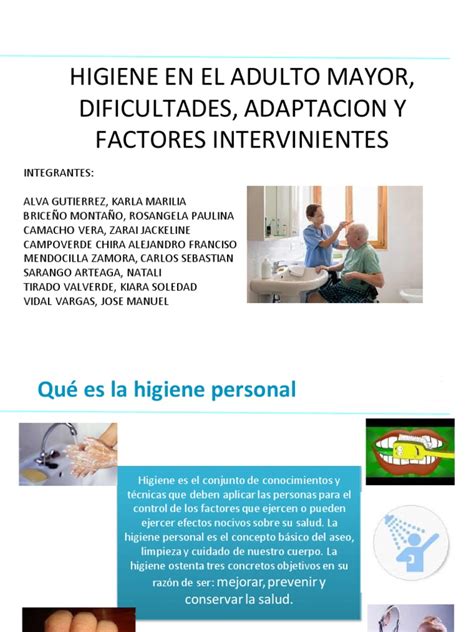 Desafíos de la higiene en adultos mayores