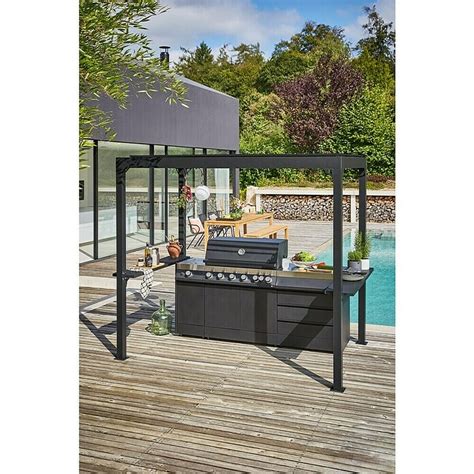 Pérgola de aluminio para barbacoa