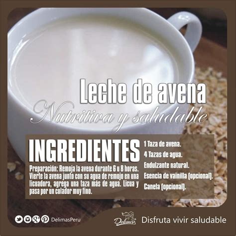 Ingredientes de la leche de avena