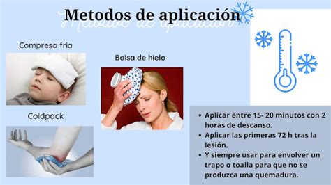 Aplicación de frío en un chichón