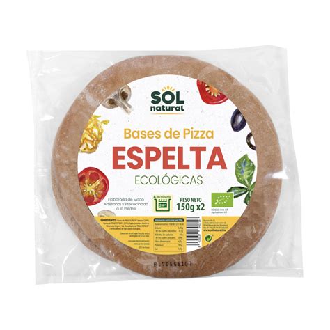 Base de pizza de espelta integral gruesa de Sol Natural