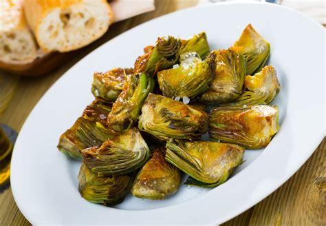 Alcachofas cortadas y listas para la airfryer