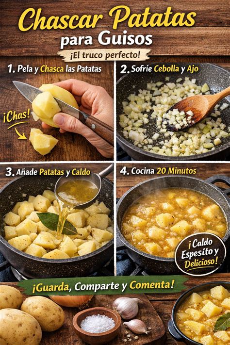 Cómo chascar patatas para guisos