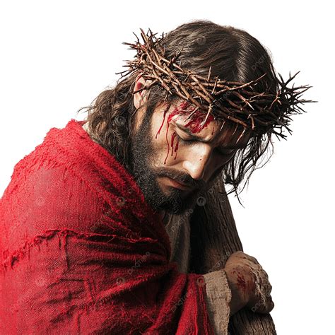 Cristo con la corona de espinas en su crucifixión