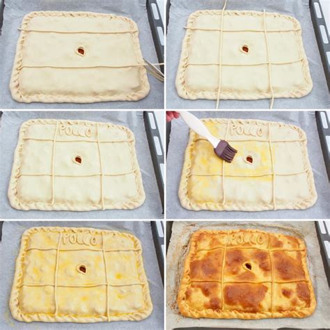 Empanada decorada con recortes de masa