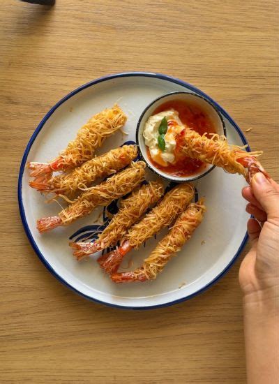 Gambones fritos dorados y crujientes