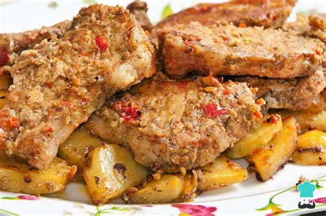 Libritos de lomo con patatas al horno y ensalada