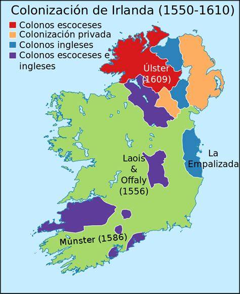 Mapa de Irlanda con la historia de Jack-o'-lantern