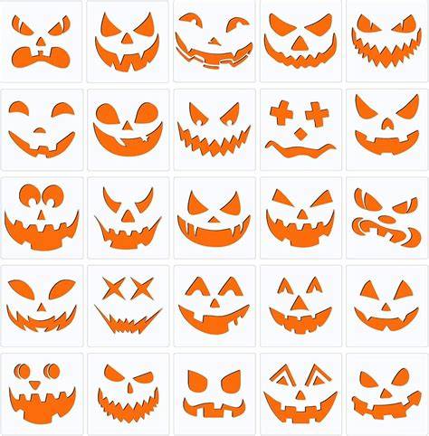 Plantillas de diseño para calabazas de Halloween