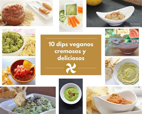 esquema de ingredientes saludables para dips veganos