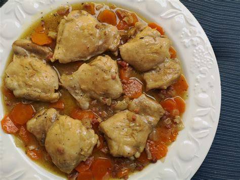 Contramuslos de pollo en salsa cremosa de auyama
