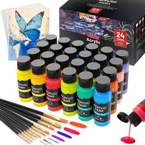 Variedad de sets de lápices y pinturas acrílicas para modelismo