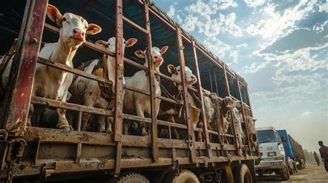 Esquema de transporte de ganado en camión