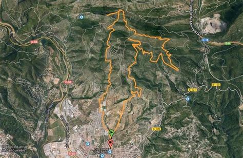 Mapa del Pla del Fideuer con senderos y puntos de interés