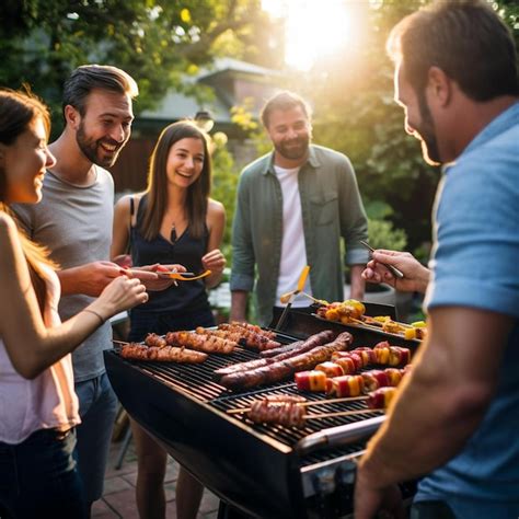 parrilla con amigos