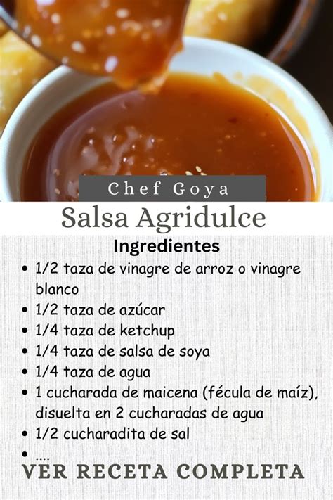 Ingredientes para salsa agridulce