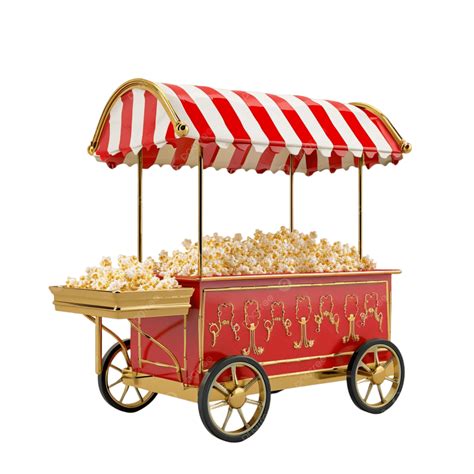 Carrito de palomitas de maíz vintage