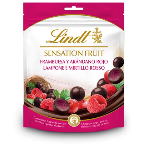 Tabla comparativa de ingredientes de las variedades Lindt SENSATION Fruit