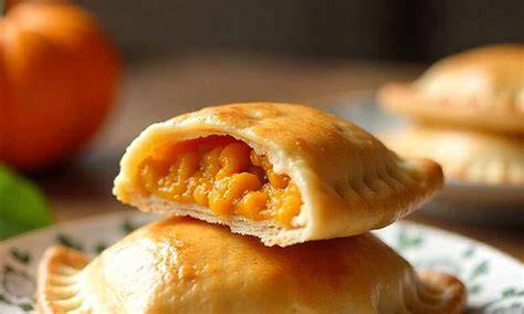 Todos los ingredientes para la receta de empanadas de calabaza y queso dispuestos en una mesa
