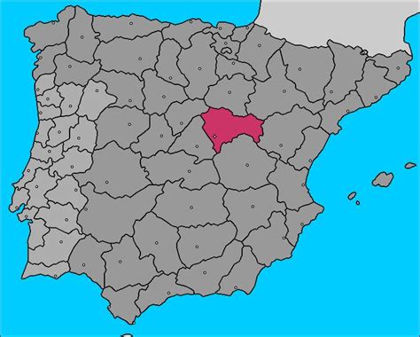 Mapa de la ubicación de Guadalajara en España