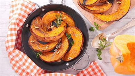 Calabaza asada en el horno con hierbas