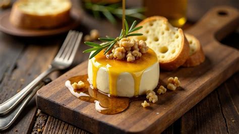 Detalle del emplatado con queso de cabra fundido