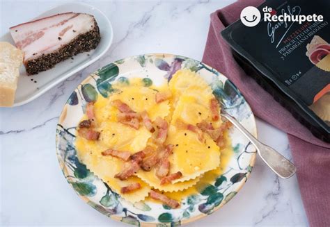 Ingredientes para el relleno de carbonara