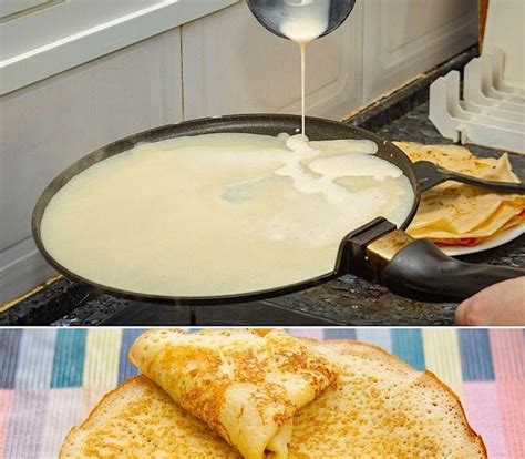 Masa para crepes en la sartén