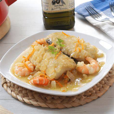 Merluza en salsa de naranja