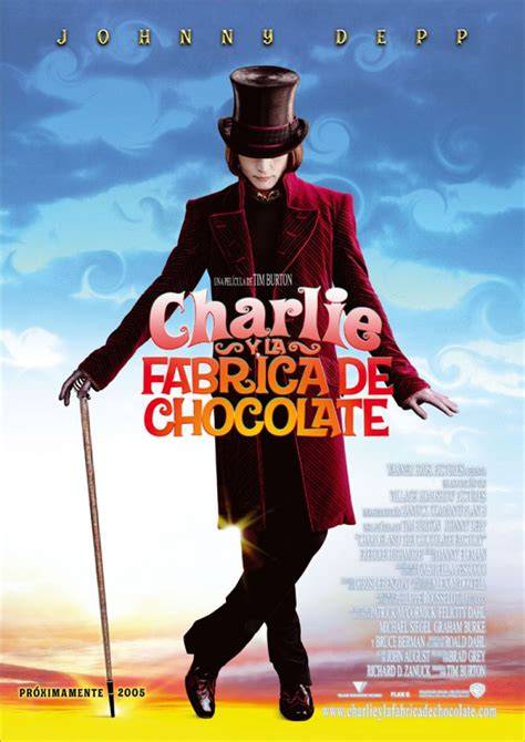 Póster de la película Charlie y la Fábrica de Chocolate de Tim Burton