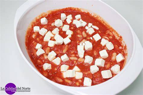 Alubias al horno con queso feta