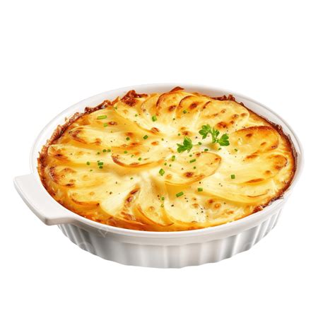 Gratinado dauphinois recién horneado