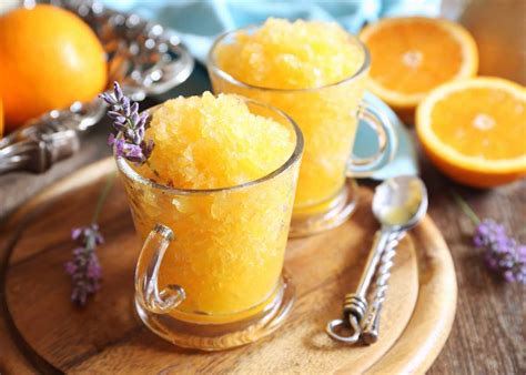 Granizado de naranja con rodaja