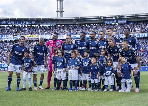 Jugadores de Millonarios FC en un partido