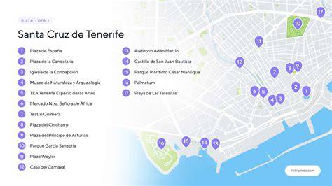 Mapa de España con ubicaciones de Santa Cruz de Tenerife y Córdoba