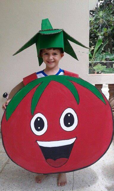 Disfraz de tomate para bebé con gorro de tallo