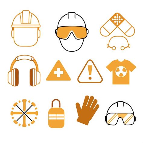 Iconos de seguridad para trabajos manuales