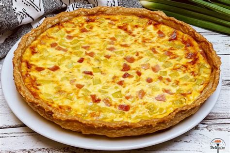 Quiche de puerros y queso con masa quebrada