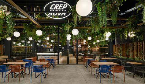 Esquema de iluminación del restaurante Crep Nova